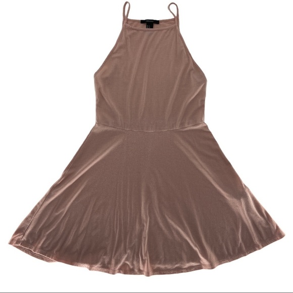 Forever 21 Pink Ribbed Knit Fit & Flare Dress Sz S - Picture 6 of 8